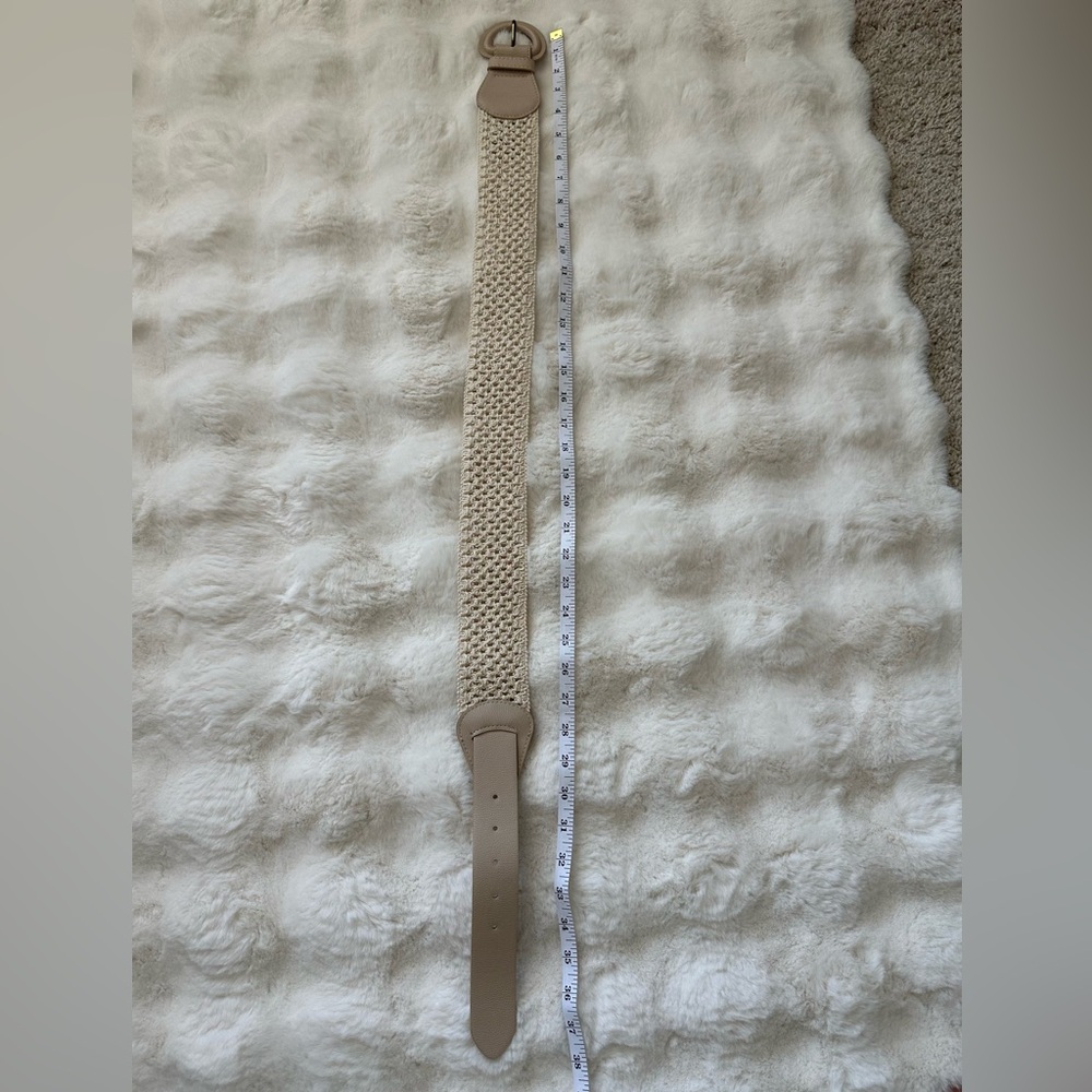 Lp brue Women’s Boho Femenine Romantic Ivory Braided/Knit Stretch Belt. М - Picture 9 of 10